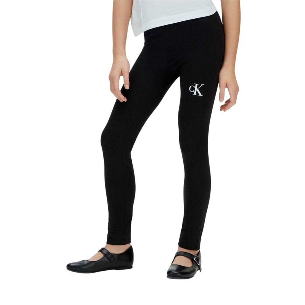 Calvin Klein Girls Jeans Logo Leggings / Black